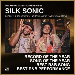 【速報 ‼】Silk Sonicの“Leave the Door Open”が、第64回グラミー賞（2022年）で4つのノミネーションを獲得 ‼